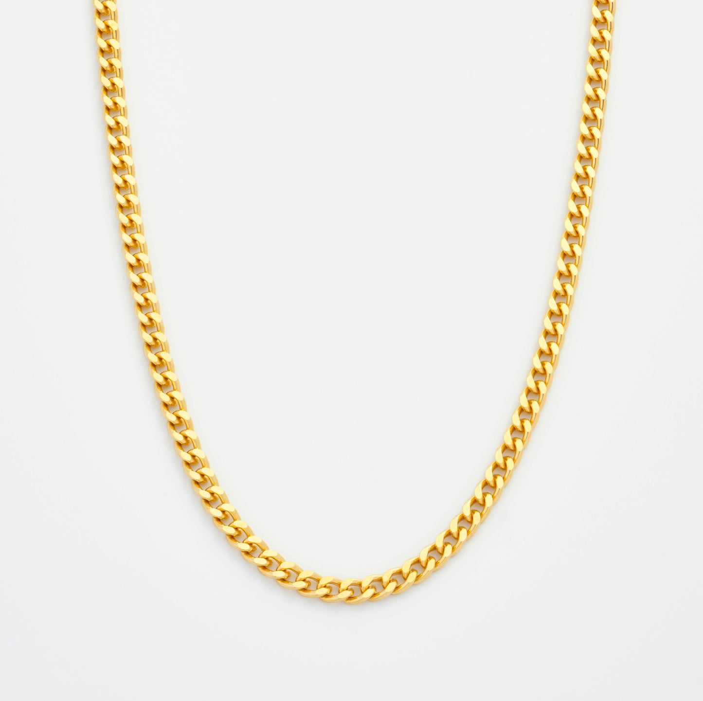 Diamond Cut Curb Chain Necklace