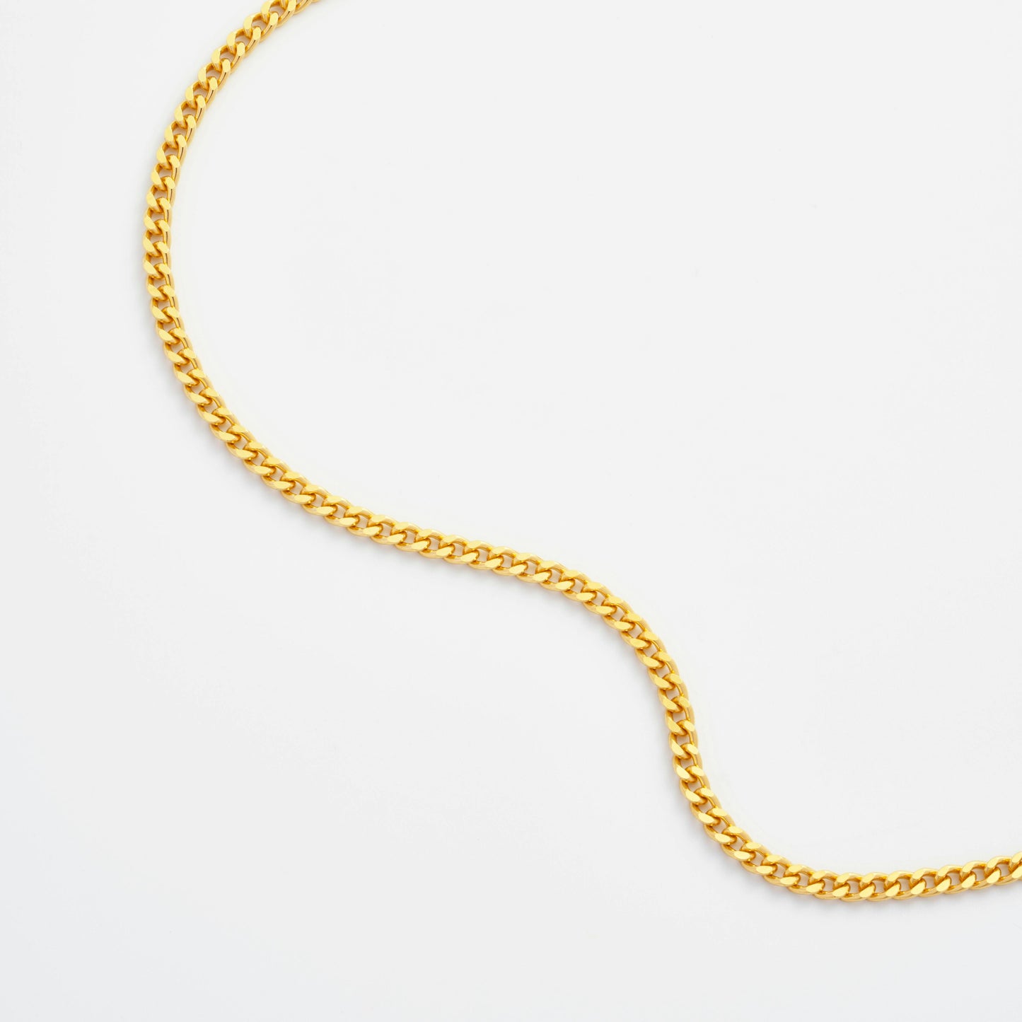 Diamond Cut Curb Chain Necklace